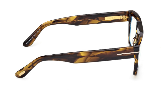 Tom Ford FT6084 B 056 Coloured Havana Rectangular Men's Eyeglasses
