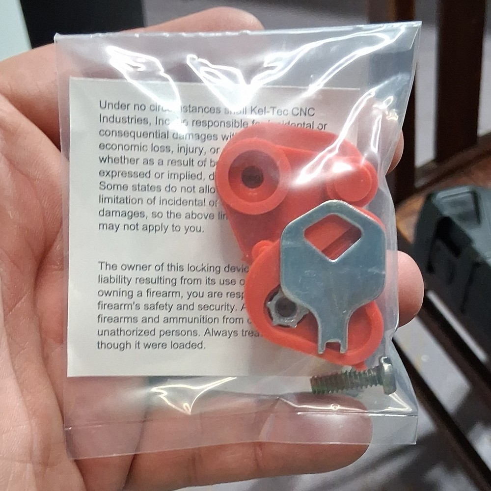 Kel-Tec Trigger Lock Red Metal Plastic with Key Lock Screw Single Pack