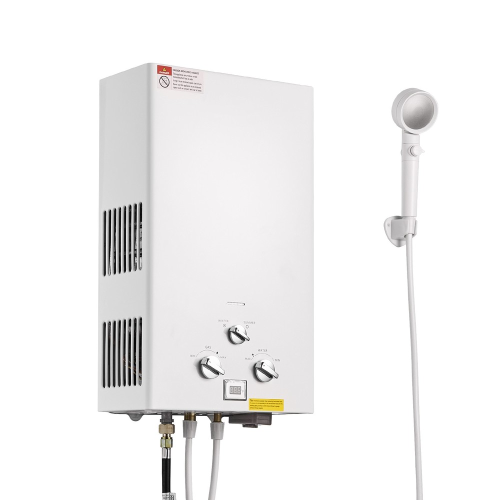 Portable 2.64GPM 10L Propane Tankless Water Heater Instant Boiler RV w/Regulator