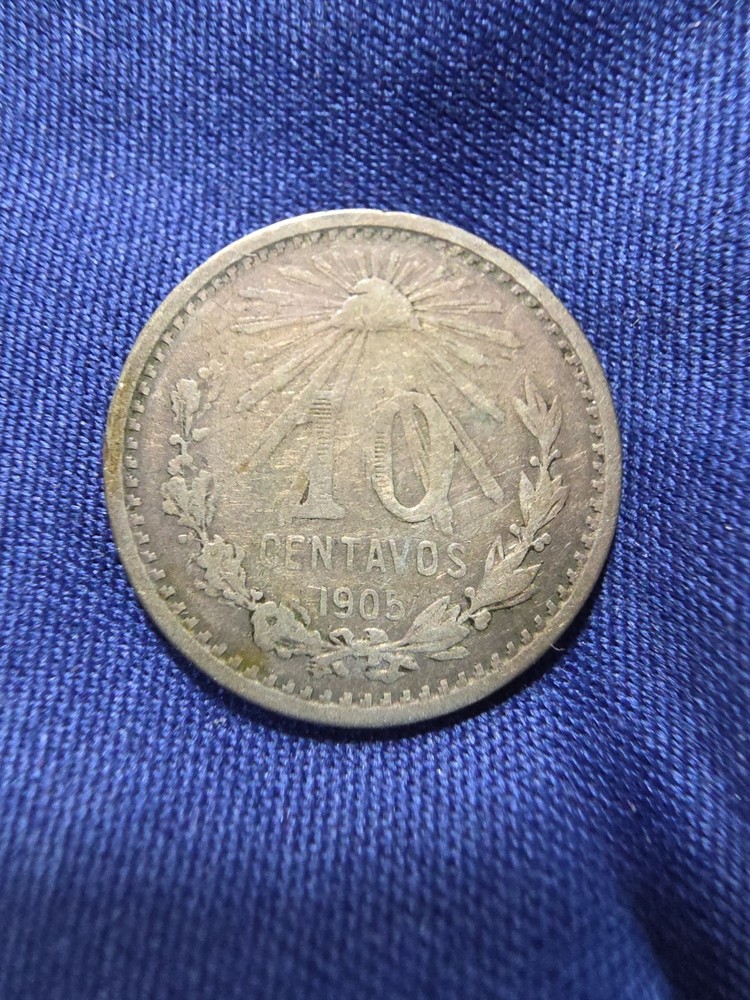 1905 MEXICO 10 CENTAVOS SILVER COIN