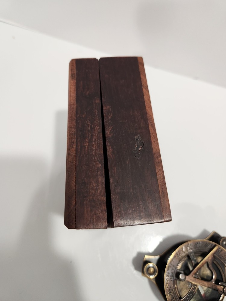 Vintage Solid Brass West London Sundial Compass In Box