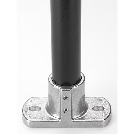 Hollaender 46-8 Structural Pipe Fitting, Base Flange, Aluminum, 1.5 In Pipe