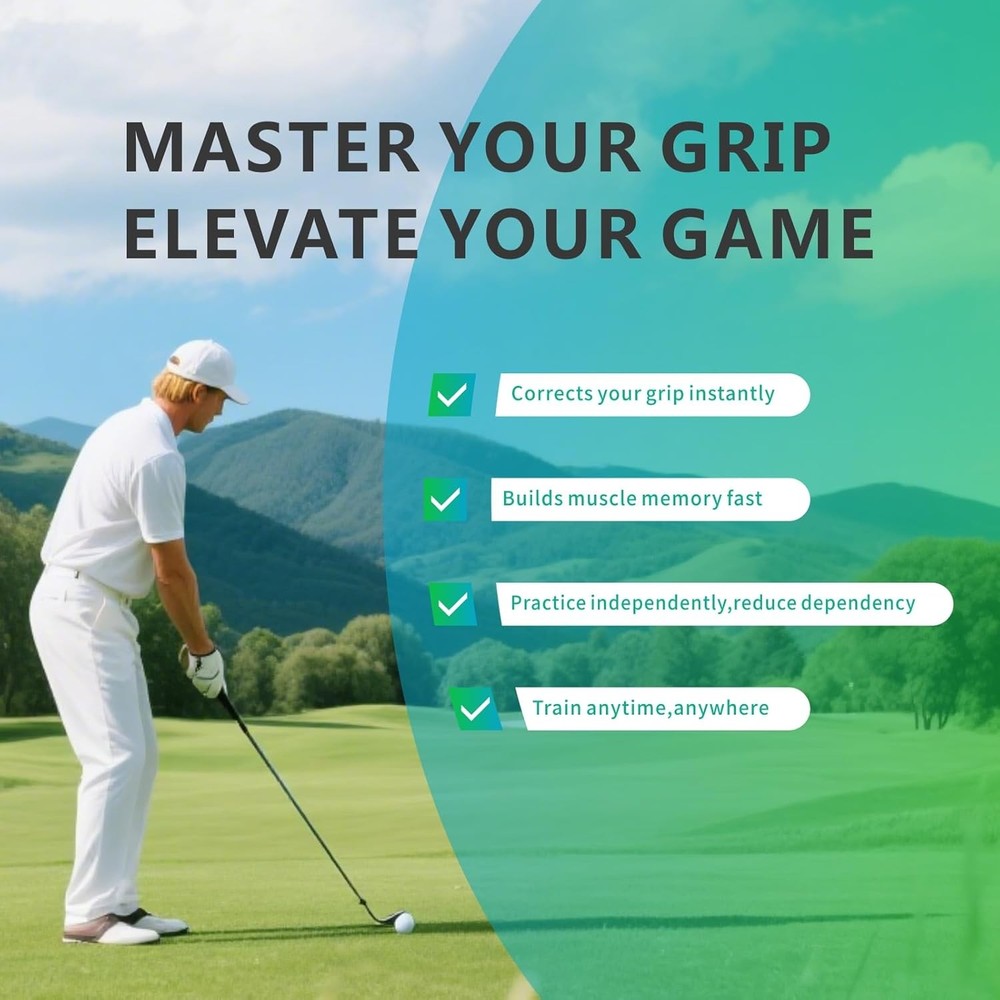 Golf Grip Training Tool for Strengthening Grip and Improving Swing Technique