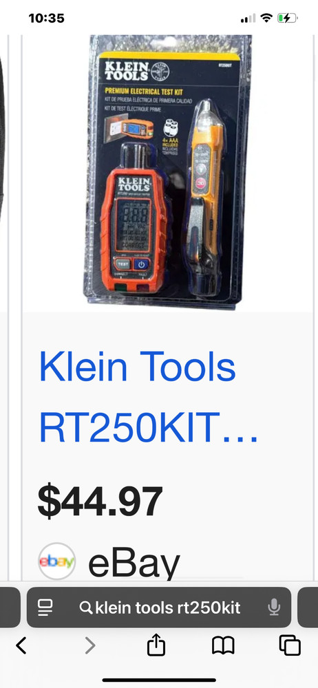 kliem tools eletric test kit