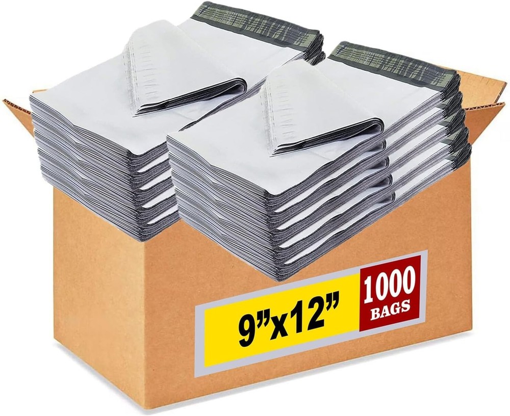 Box of 1000 (9" x 12") Poly Mailers