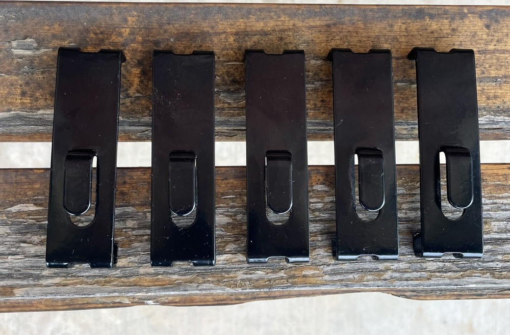 Black Grid Panel Notch Hooks Set Of 5 Five