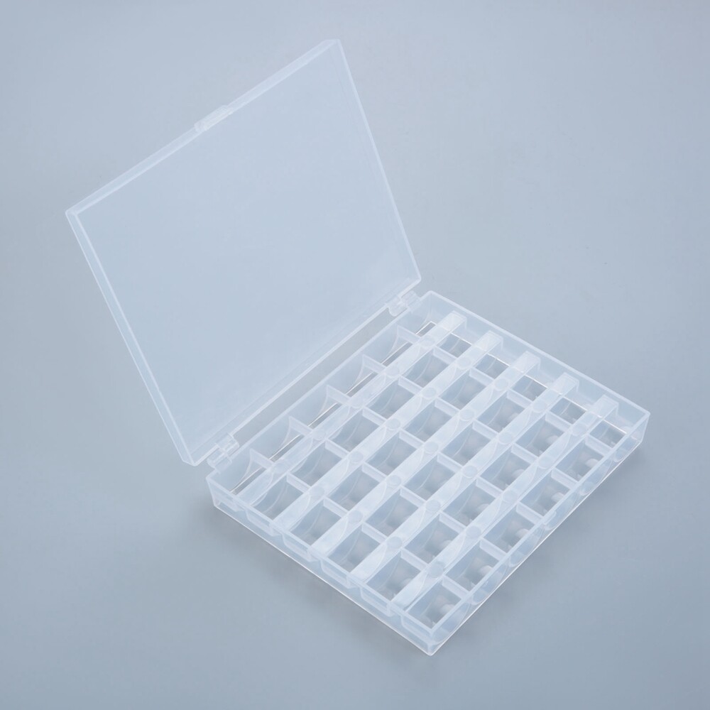 36 Grids Bobbin Case Plastic Storage Box Thread Organizer Holder Sewing Access