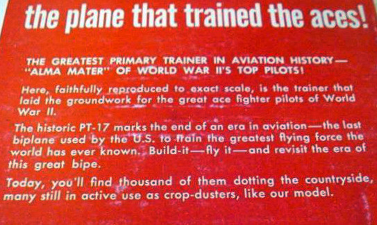 Sterling PT-17 PLAN & PATTERNS + DECALS to Build a 32" UC Scale Model Airplane