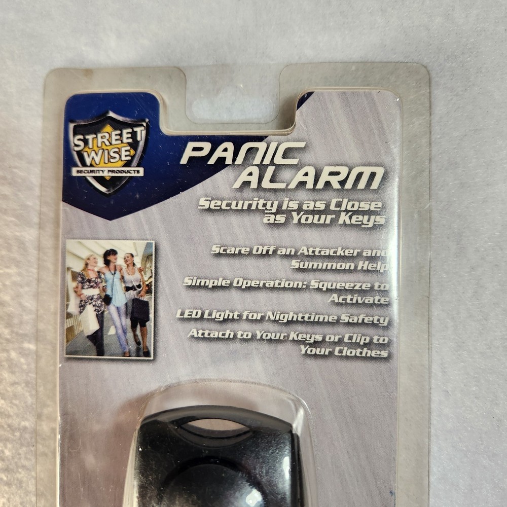 Streetwise Black Panic Alarm Keychain/clip w/ LED light