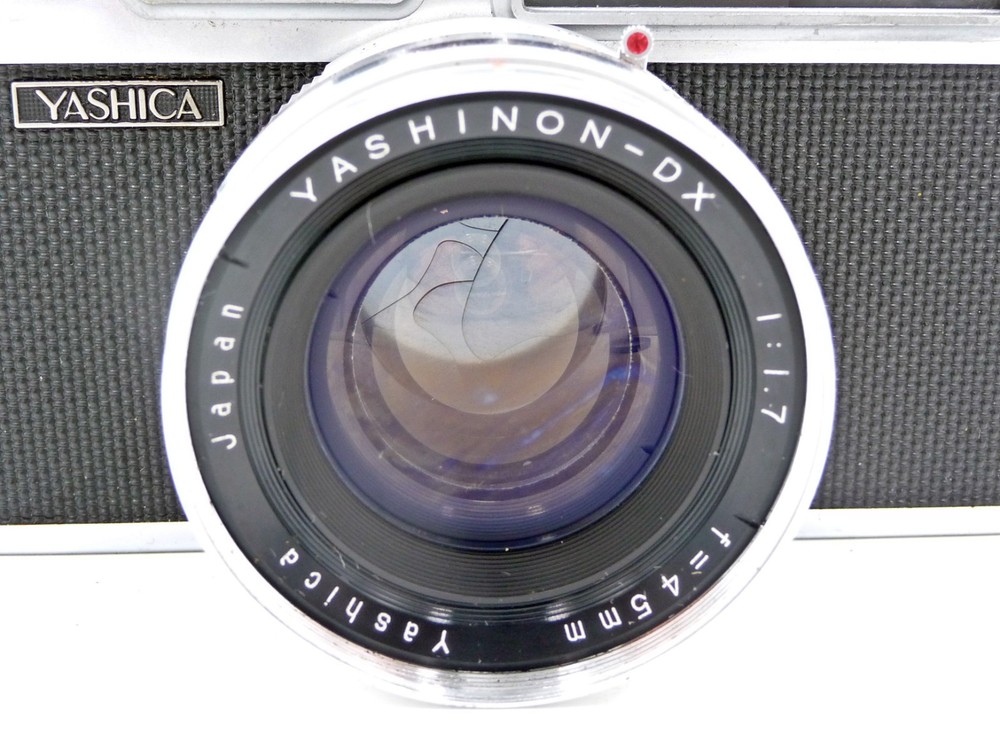 Yashica Electro 35 rangefinder camera with case and UV filter