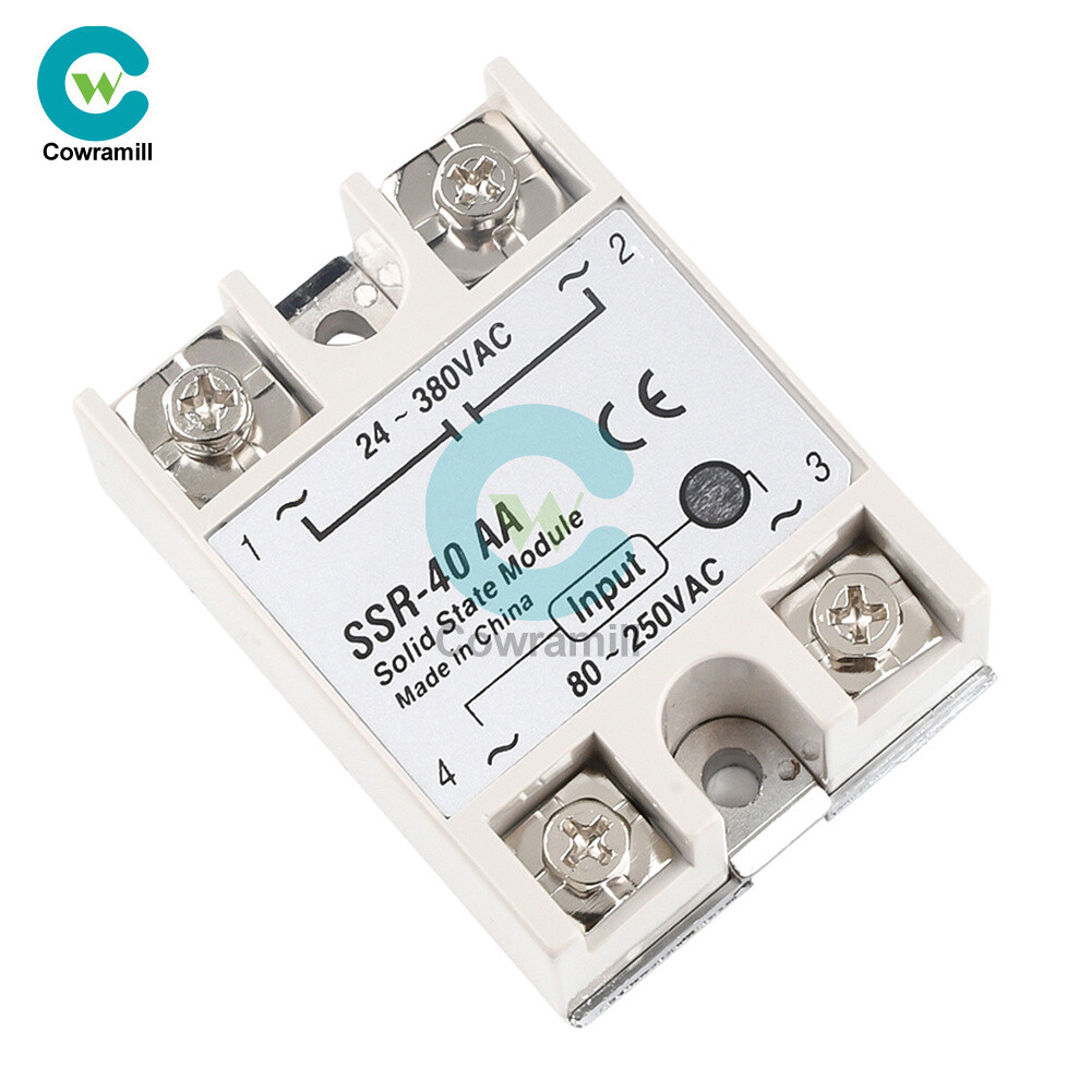 AC80-250V to AC24-380V 40A SSR-40AA Solid State Relay Module USA