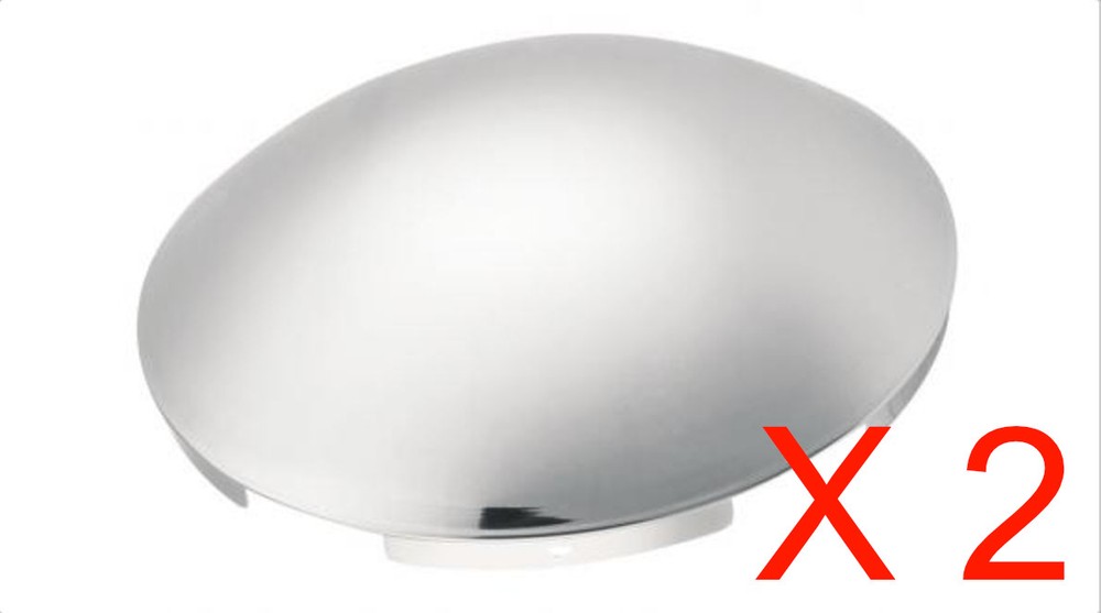 (2) ROADMASTER CHROME FRONT HUB CAP 5 NOTCH 204C