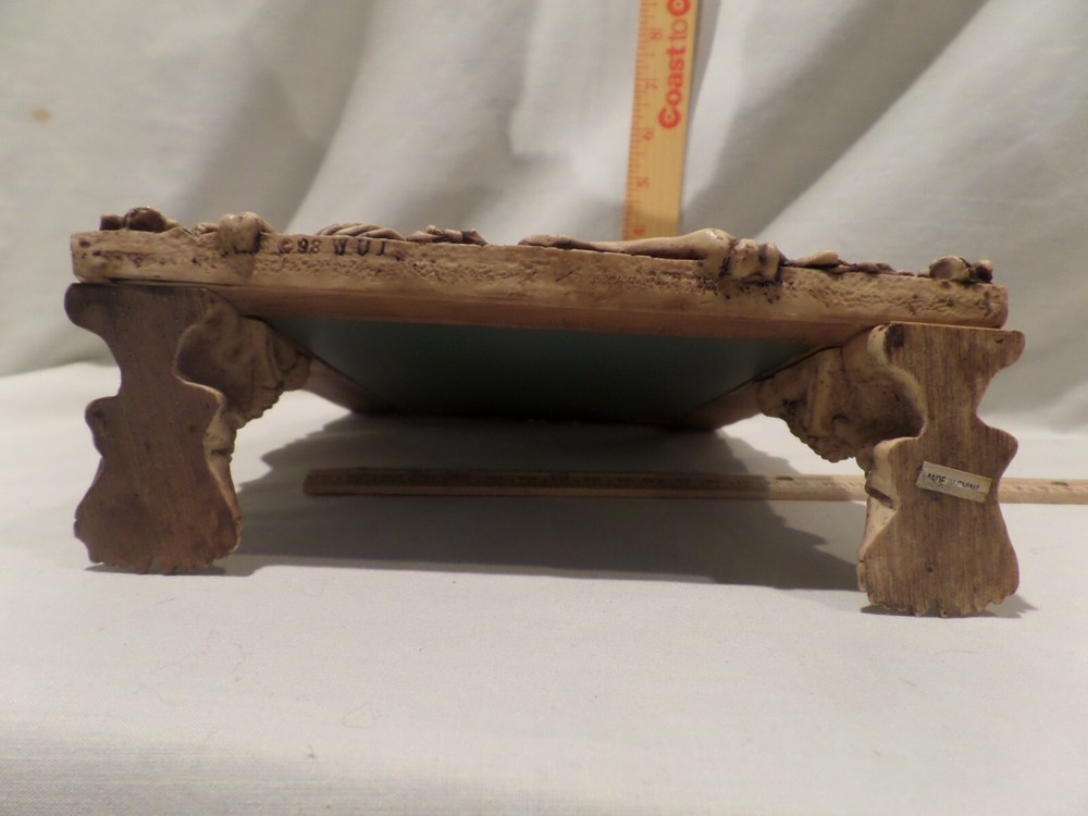 "THE SUMMIT COLLECTION" *SKULL & BONES SKELETON" GOTHIC PERSONAL DESK MIRROR