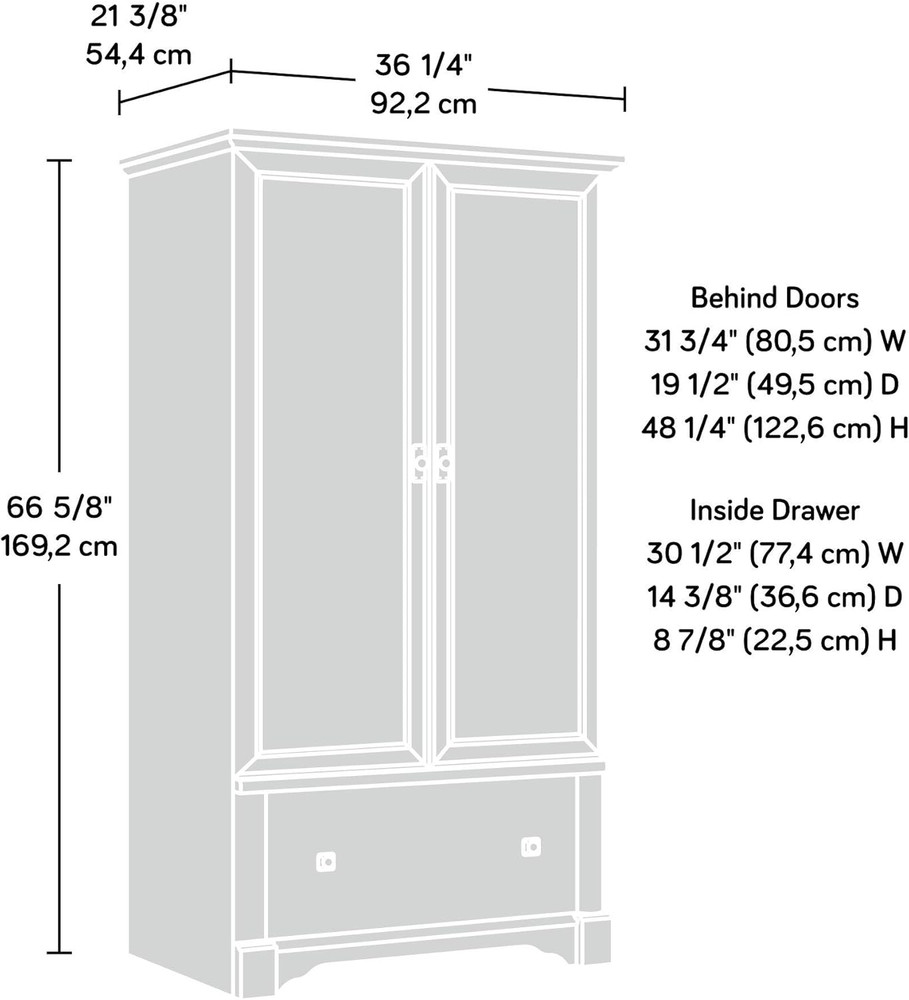 Vintage Oak Palladia Armoire - Elegant Storage Solution