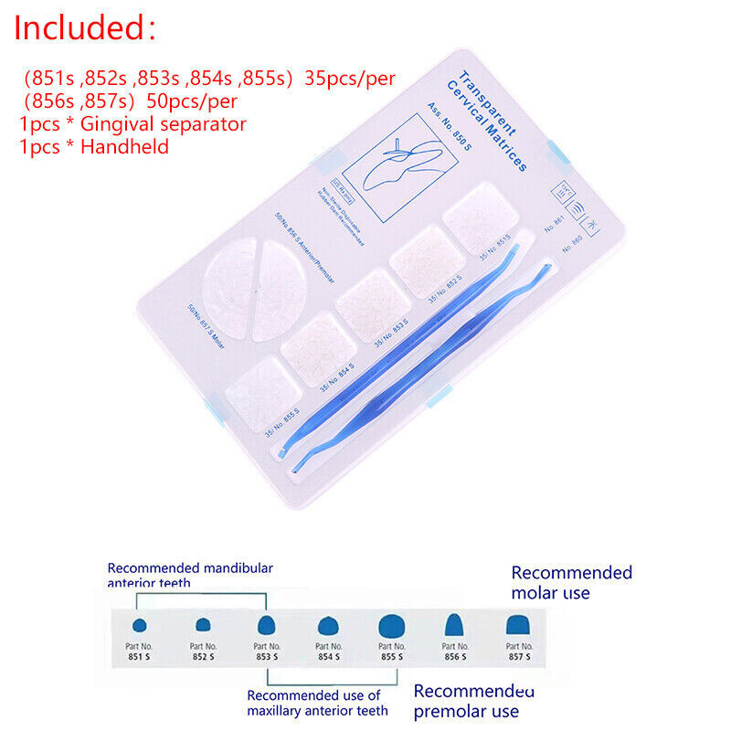 Dental Transparent Cervical Matrices Retractor Matrix Composite Gingival Veneer