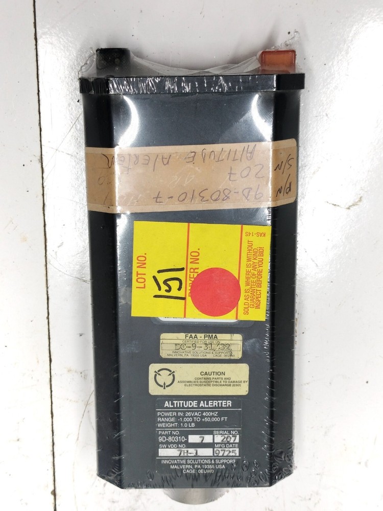 Innovative Solutions -Boeing DC-9 -31/23 Altitude Alerter Controller 9D-80310-7