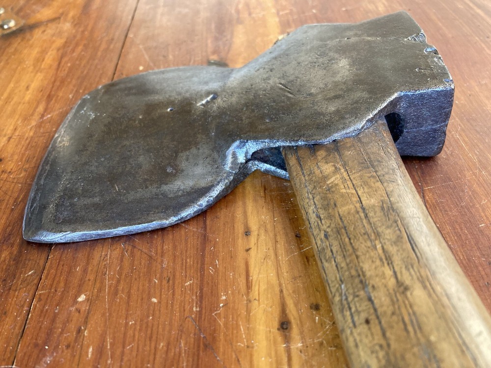 Antique Single Bevel Side Axe - Blacksmith Forged