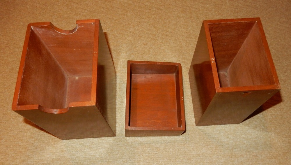 Small Wooden Nesting Storage Boxes for Multiple Uses - 1970’s - Nicely Finished