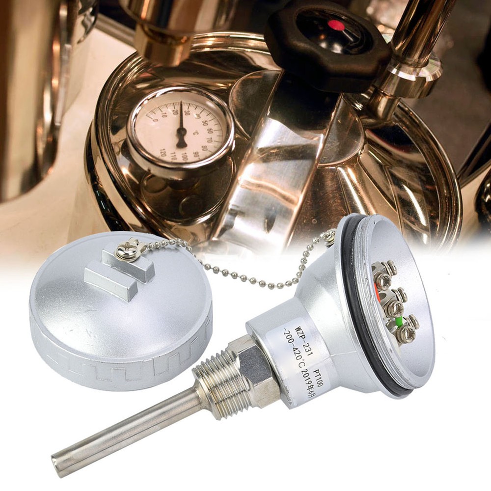 PT100 Temperature Sensor Probe 1/2' NPT Thread Thermocouple 200~420°