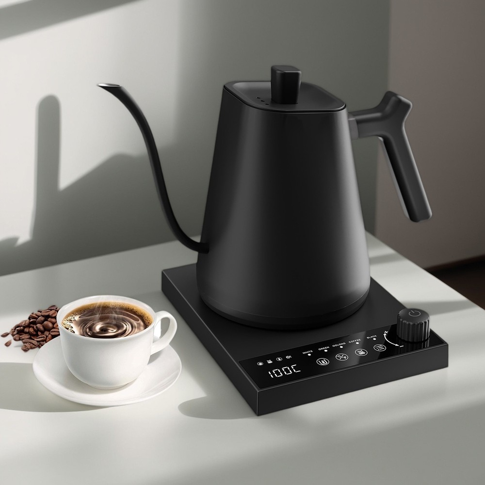 Electric Gooseneck Kettle Coffee & Teapot Quick Heating with Temperature Control