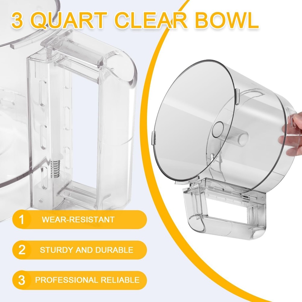 Replacement for Robot Coupe R2 112203 Food Processor 3 Quart Clear Cutter Bowl