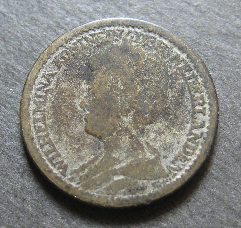 1914. Netherlands 25 Cents - * Silver * - (P2101)