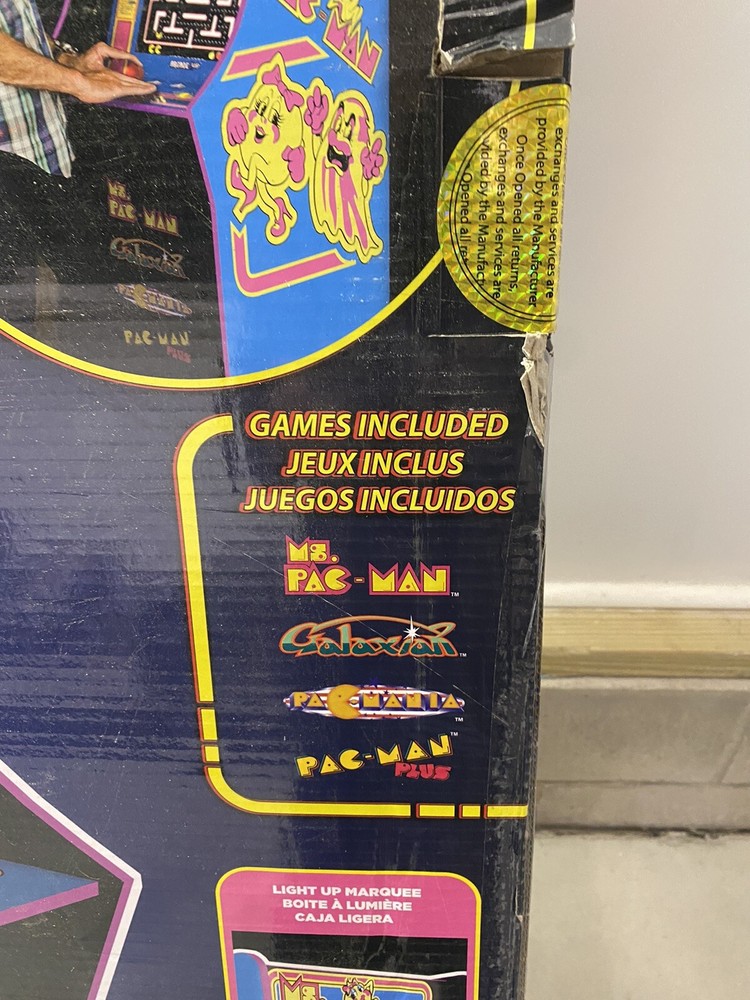 🕹️Arcade1up Ms. Pac-Man Arcade Machine With (4) Video Games + Riser🕹️