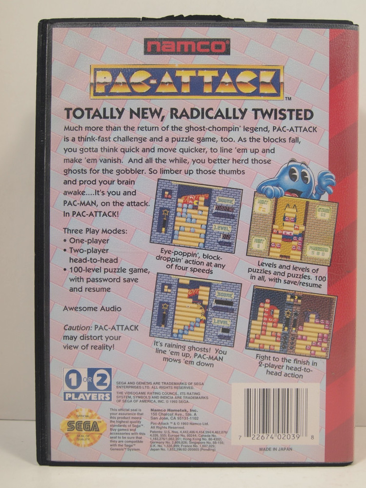 Pac-Attack Case (SEGA Genesis) Authentic BOX ONLY