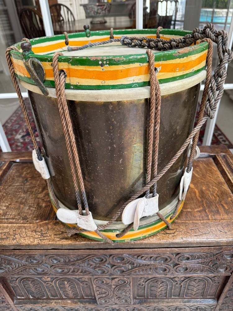 ENGLISH VICTORIAN REGIMENTAL DRUM 15”