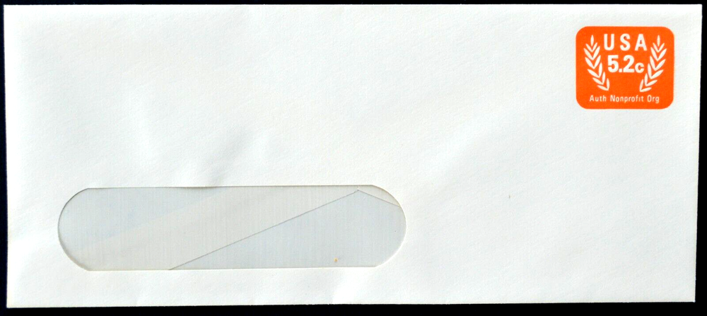 1983 US Sc. #U604 stamped window envelope, 5.2 cent mint entire, excellent shape
