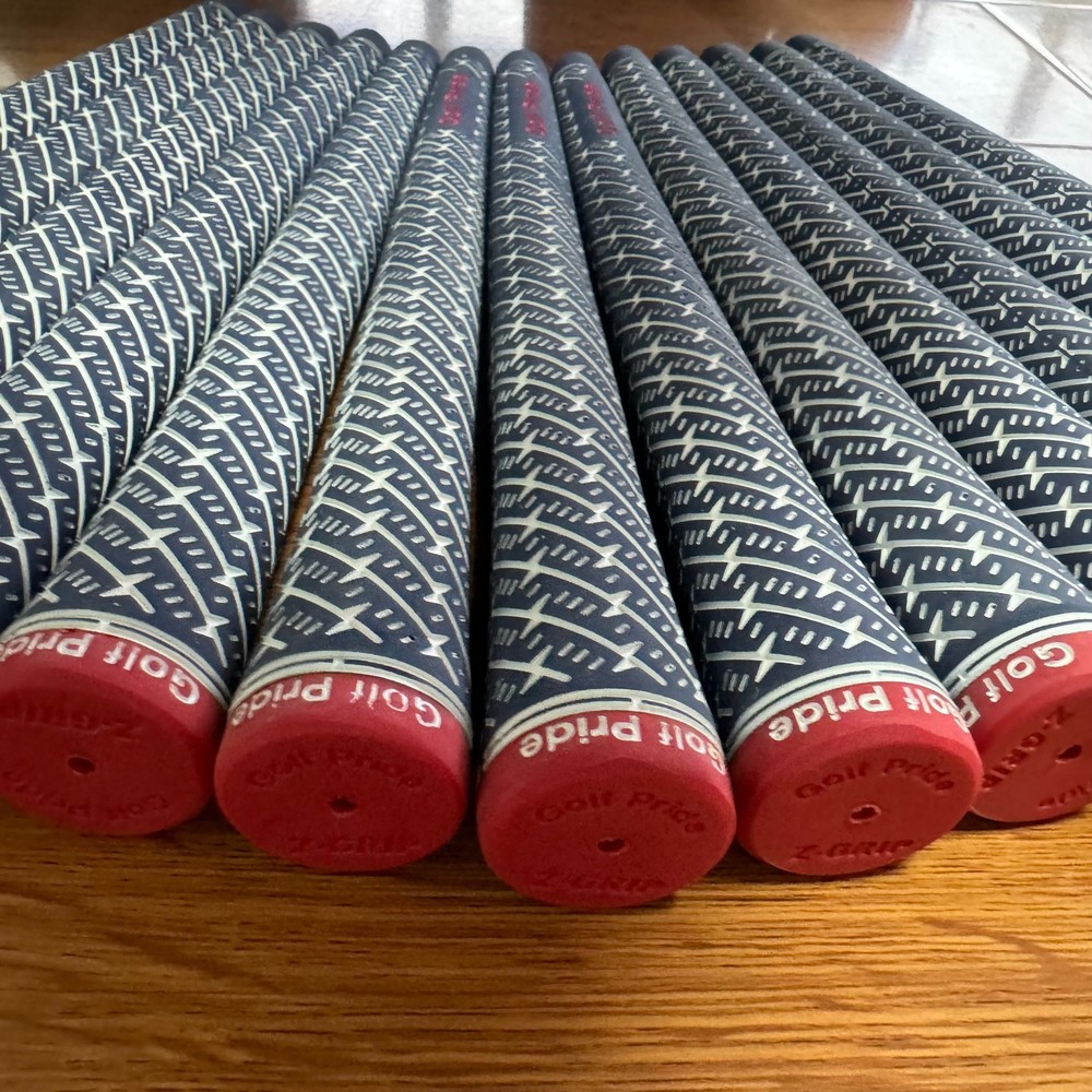 US 13-Piece Set Golf Pride Z-Grip Red Lightning Pattern Golf Grip Midsize