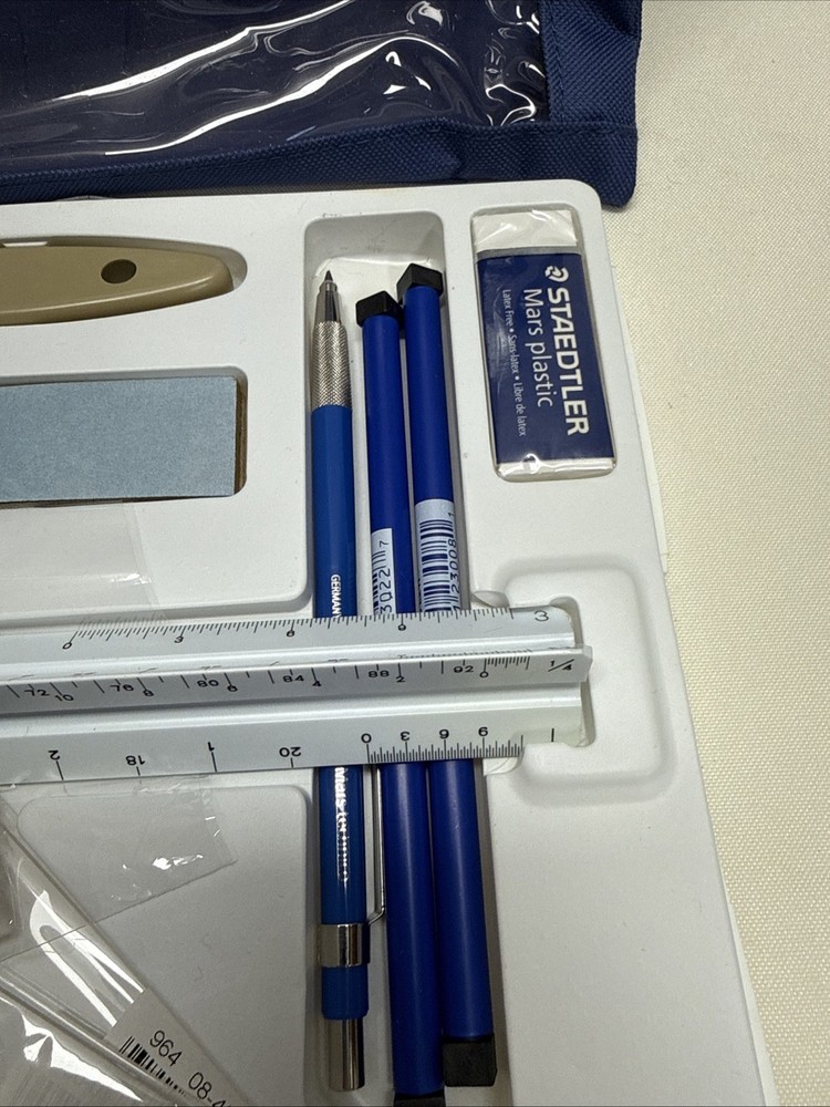 STAEDTLER MARS Drafting Set Engineering Tool Kit Math Compass Kit Carrying Case