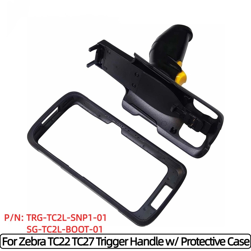 Trigger Handle w/ Protective Case for Zebra TC22 TC27 Scanners, TRG-TC2L-SNP1-01