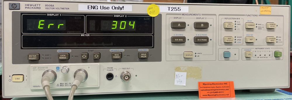 HP 8508A Vector Voltmeter with HP 85081B module