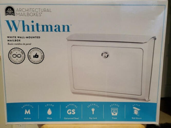 Architectural Mailboxes White Wall Mount Locking Mailbox Standard Metal Secure