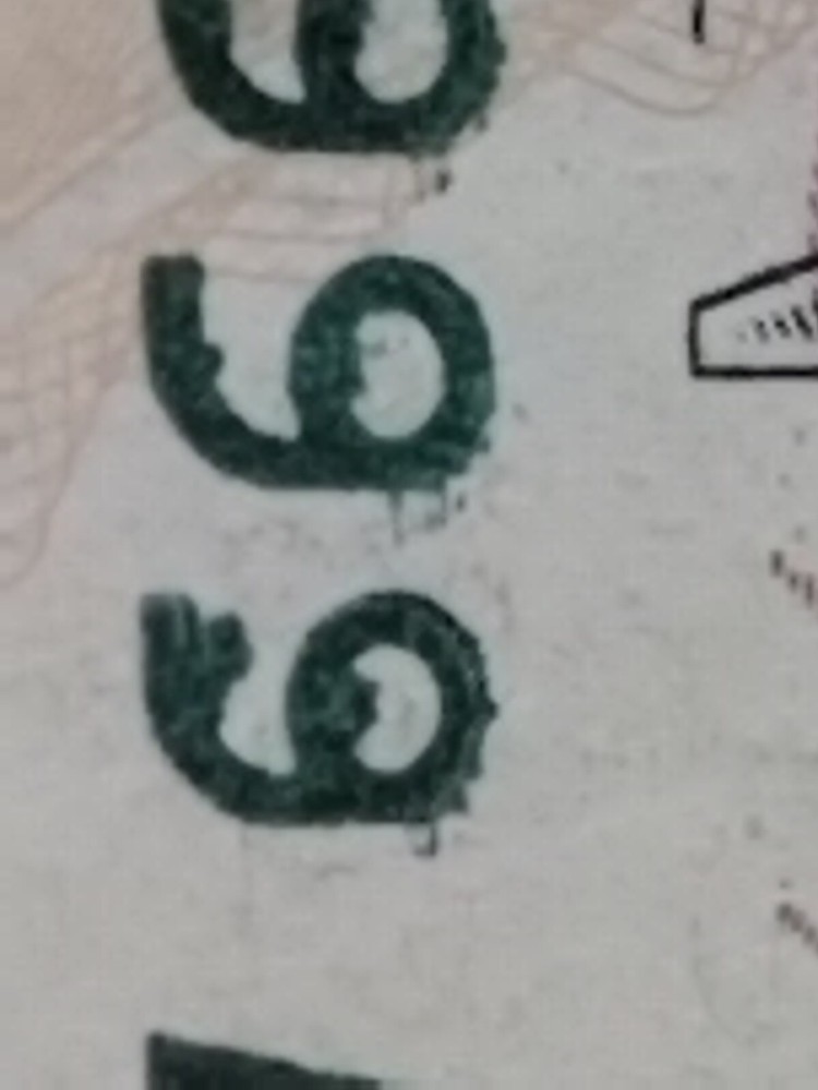 $10 2017A ERROR Over Inked BOTH Serial Numbers & Ink Transfer Reverse (Lot4055)