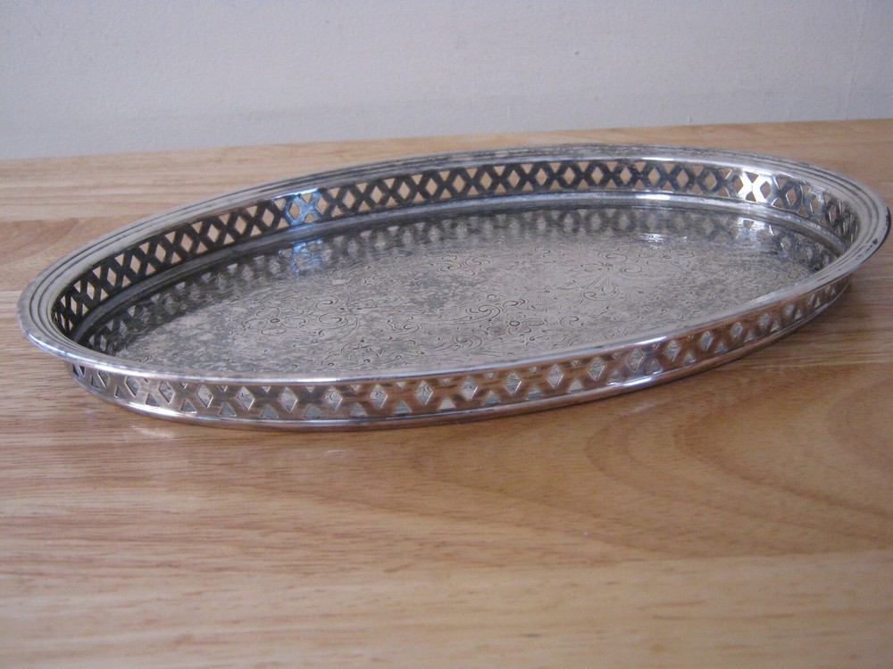 The Sheffield Silver Co. Vintage Oval Vanity Tray