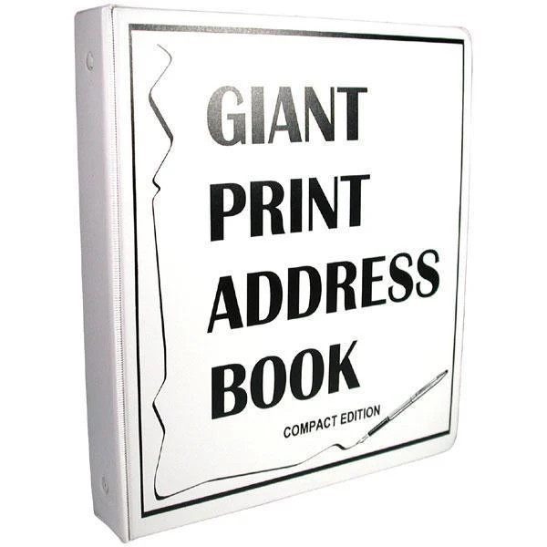 Compact Edition Giant Print Address Book for Low Vision