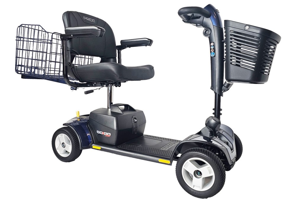 Foldable Folding Scooter Rear Basket for Pride Mobility Scooters: BLUE