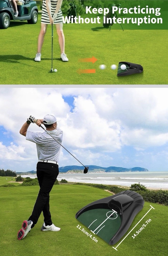 Dashing Putt and Return Automatic Ball Return Indoor Golf Putting Practice Cup