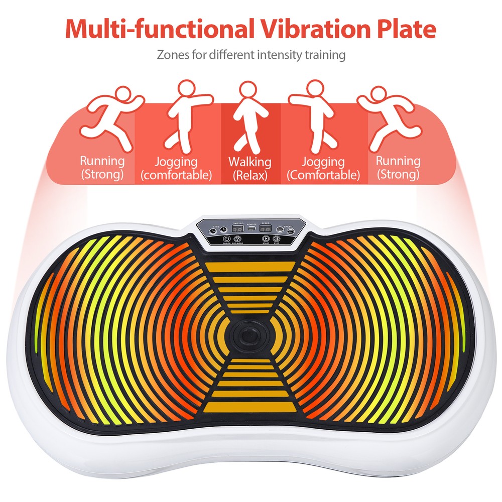 Vibration Plate Exercise Machine Whole Body Workout Vibration Platform White