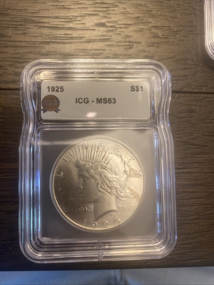 1925 Peace Silver Dollar MS63 ICG
