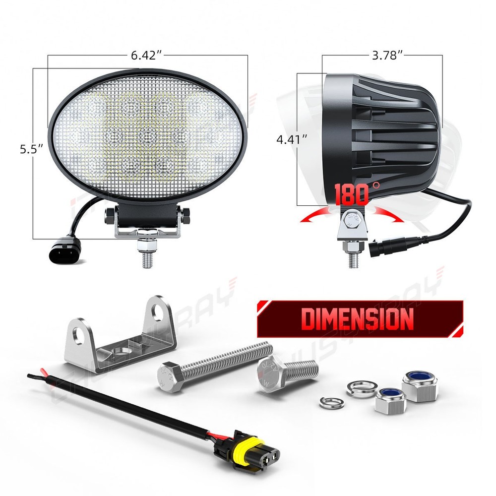 65W LED Work Light Headlight For Deere 8310RT 8320RT 8335RT 8345RT 8360RT