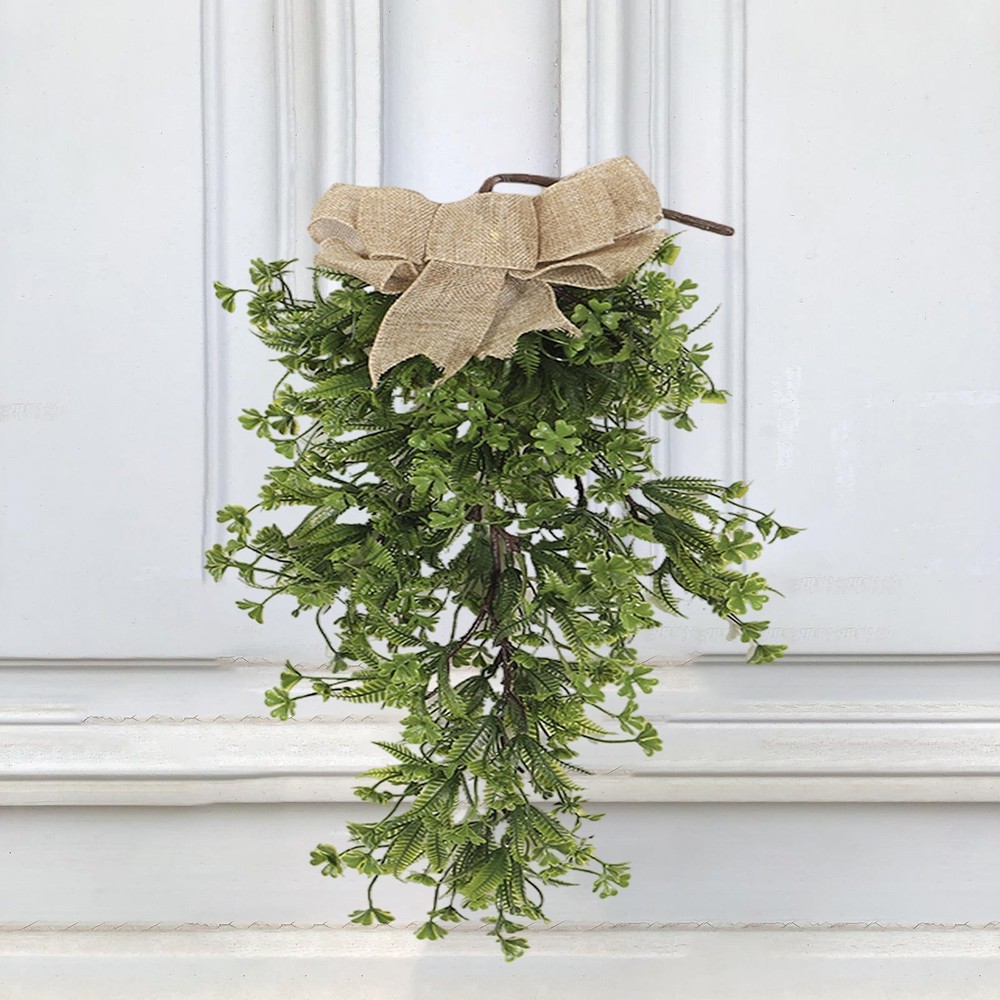 Artificial Four Leaf Clover Teardrop Swag for Wedding Window Decor Versatile