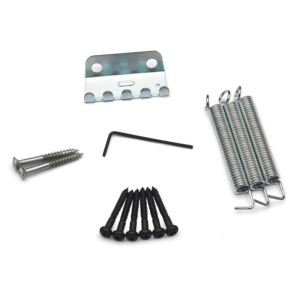 6 String Saddle Single Tremolo Guitar Bridge System for ST Strat SQ Guitar Black