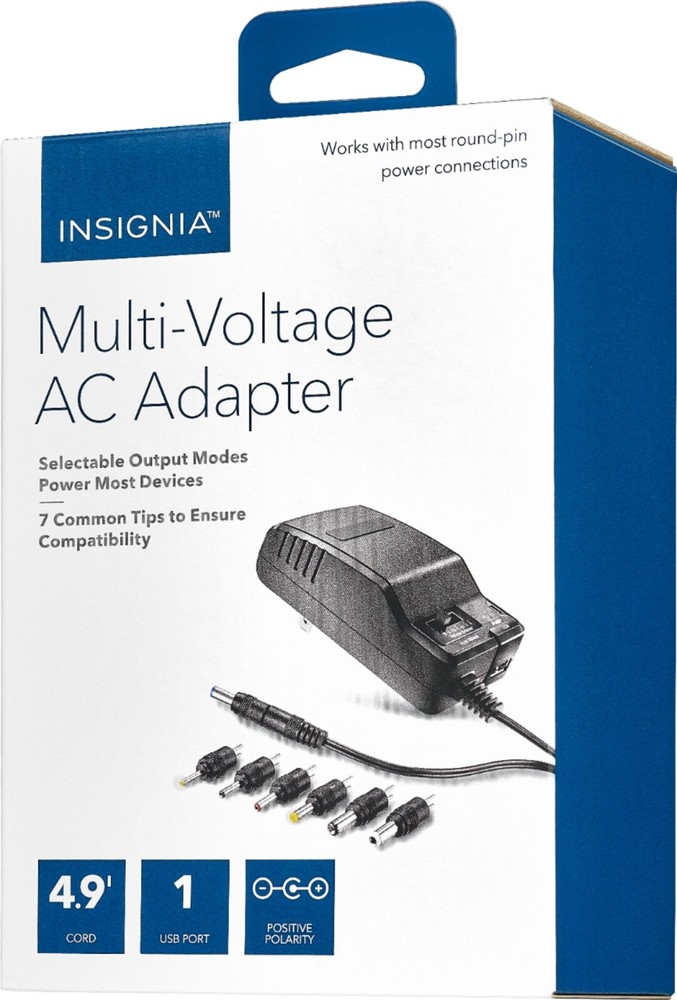 🔥 Insignia Multi-Voltage AC Adapter- 7 Common Tips NS-AC1200 🔥