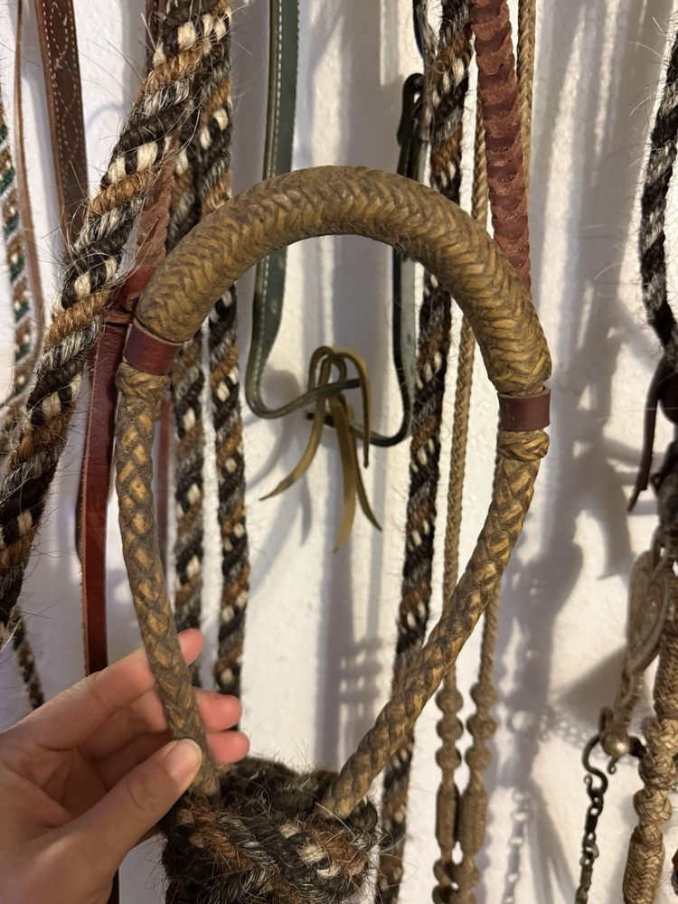 Hackamore Hand Braided Rawhide Bosal With Mecate