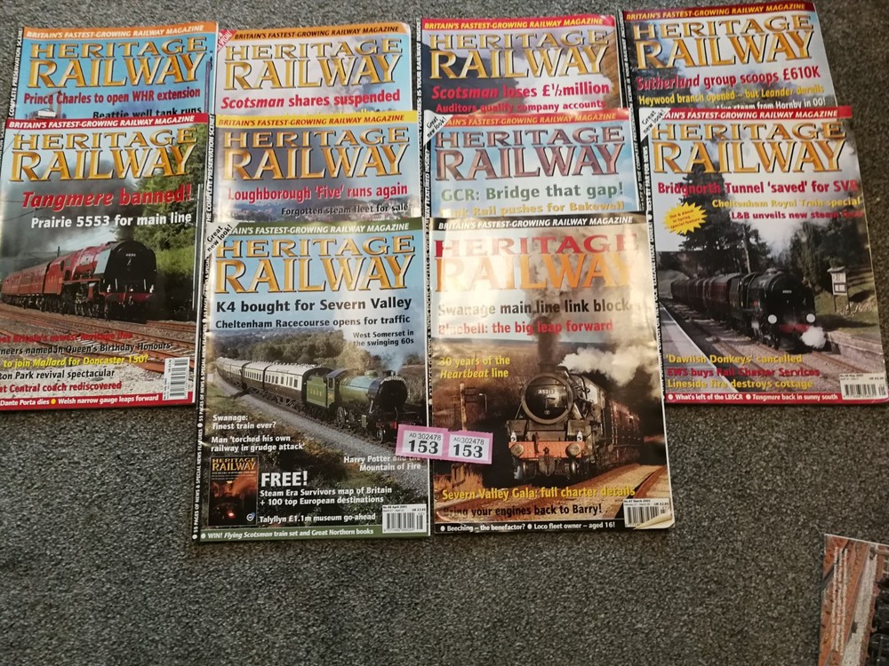 Heritage Railway magazine - 10 copies 2003