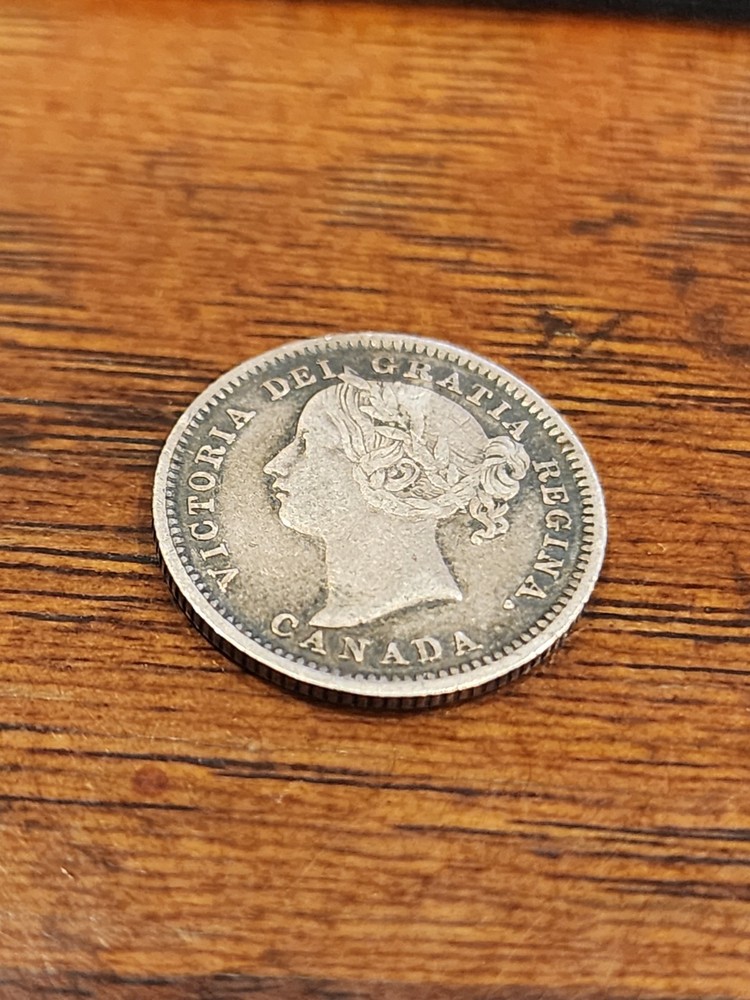 1899 Canada 10 Cents Small 9 Silver Coin