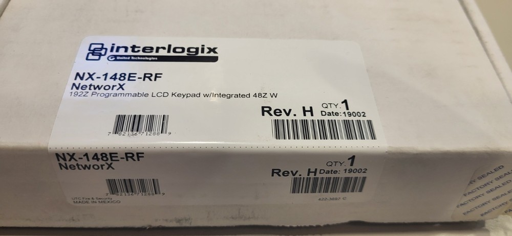 Interlogix NX-148E-RF Wireless LCD Keypad